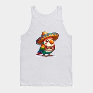 cute love bird wearing meksican costum Tank Top